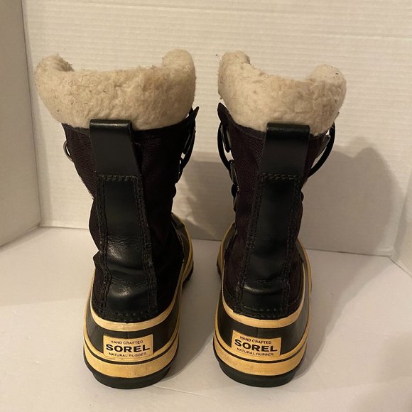 Sorel Winter Carnival Black Waterproof Rubber Duck Boots Size 6 - Picture 4 of 9